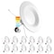 Luxrite 5/6 Inch LED Recessed Can Lights 5 CCT 2700K-5000K 14W (90W Equivalent) 1100LM Dimmable 12-Pack LR23795-12PK - alternate 1